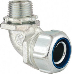 Thomas & Betts - 1/2" Trade, Malleable Iron Threaded Angled Liquidtight Conduit Connector - Noninsulated - All Tool & Supply