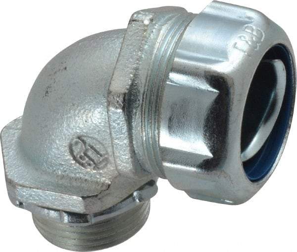 Thomas & Betts - 3/4" Trade, Malleable Iron Threaded Angled Liquidtight Conduit Connector - Noninsulated - All Tool & Supply