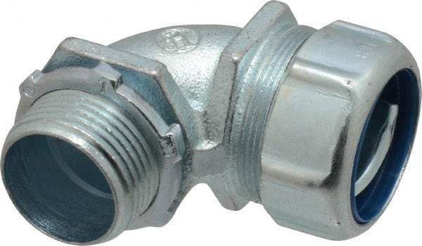 Thomas & Betts - 1" Trade, Malleable Iron Threaded Angled Liquidtight Conduit Connector - Noninsulated - All Tool & Supply