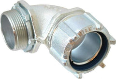 Thomas & Betts - 1-1/2" Trade, Malleable Iron Threaded Angled Liquidtight Conduit Connector - Noninsulated - All Tool & Supply