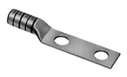 Thomas & Betts - 500 kcmil Wire Noninsulated Compression Connection Rectangle Ring Terminal - 1/2" Stud, 6" OAL x 1.61" Wide, Tin Plated Copper Contact - All Tool & Supply