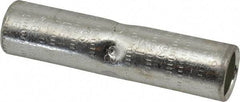 Thomas & Betts - 300mm Wire Size Compatible, Noninsulated, Crimp-On Butt Splice Terminal - 2 Wire Entries, Copper Contacts, Tin Contact Plating, 3-1/2" OAL, White - All Tool & Supply