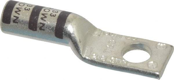 Thomas & Betts - 3-2 AWG Noninsulated Compression Connection Square Ring Terminal - 5/16" Stud, 2.03" OAL x 0.59" Wide, Tin Plated Copper Contact - All Tool & Supply