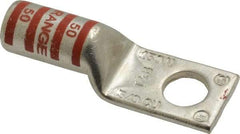 Thomas & Betts - 3/0 AWG Noninsulated Compression Connection Square Ring Terminal - 1/2" Stud, 2.7" OAL x 0.92" Wide, Tin Plated Copper Contact - All Tool & Supply