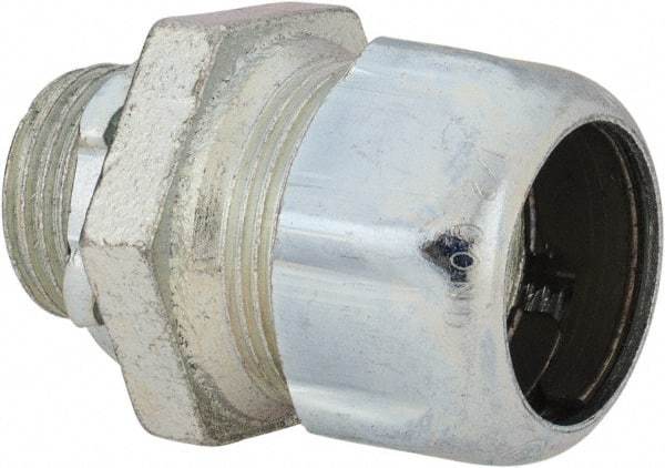 Thomas & Betts - 1/2" Trade, Malleable Iron Compression Straight Rigid/Intermediate (IMC) Conduit Connector - Noninsulated - All Tool & Supply