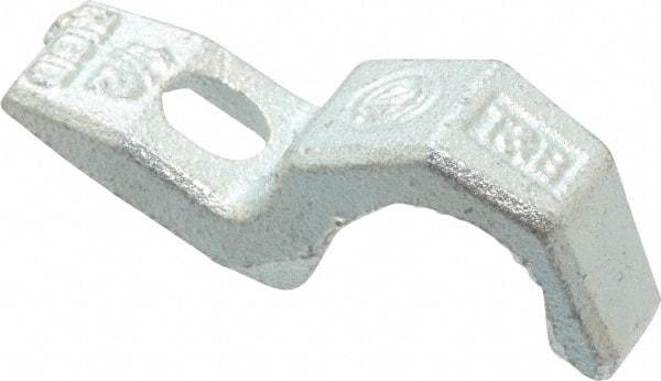 Thomas & Betts - 1/2" Pipe, Steel, Hot Dipped Galvanized" Pipe or Conduit Strap - 1/4" Bolt, 1 Mounting Hole - All Tool & Supply