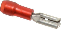 Thomas & Betts - 22 to 18 AWG, Nylon, Partially Insulated, Female Wire Disconnect - 0.11 Inch Wide Tab, Red, RoHS Compliant, UL 94 V-2 - All Tool & Supply