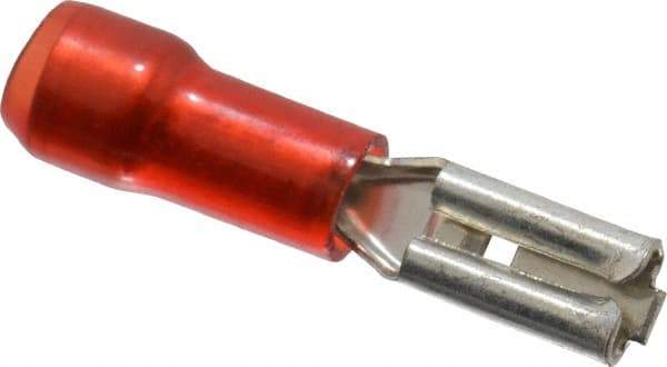 Thomas & Betts - 22 to 18 AWG, Nylon, Fully Insulated, Female Wire Disconnect - 0.11 Inch Wide Tab, Red, RoHS Compliant, UL 94 V-2 - All Tool & Supply