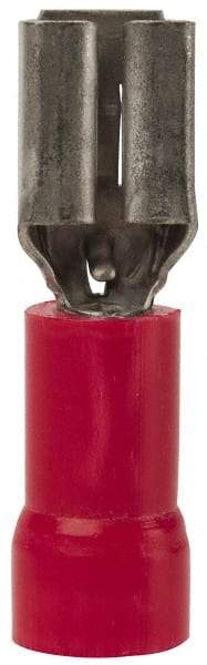 Thomas & Betts - 22 to 18 AWG, Vinyl, Fully Insulated, Female Wire Disconnect - 3/16 Inch Wide Tab, Red, CSA Certified, RoHS Compliant, UL 94 V-0, UL File E66716, UL Listed - All Tool & Supply