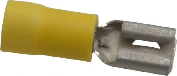 Thomas & Betts - 12 to 10 AWG, Vinyl, Fully Insulated, Female Wire Disconnect - 1/4 Inch Wide Tab, Yellow, CSA Certified, RoHS Compliant, UL 94 V-0, UL File E66716, UL Listed - All Tool & Supply