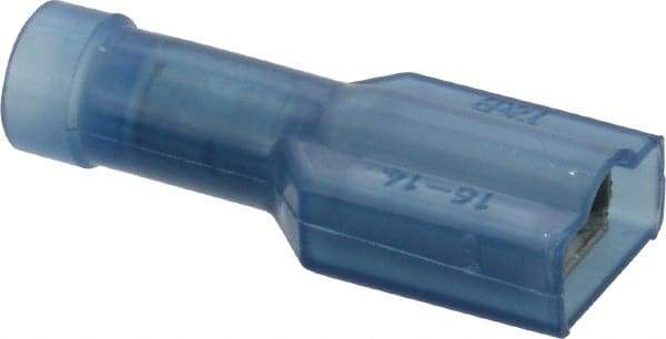 Thomas & Betts - 16 to 14 AWG, Nylon, Fully Insulated, Female Wire Disconnect - 1/4 Inch Wide Tab, Blue, CSA Certified, RoHS Compliant, UL 94 V-2, UL File E66716, UL Listed - All Tool & Supply