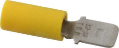 Thomas & Betts - 12 to 10 AWG, Vinyl, Fully Insulated, Male Wire Disconnect - 1/4 Inch Wide Tab, Yellow, CSA Certified, RoHS Compliant, UL 94 V-0, UL File E66716, UL Listed - All Tool & Supply