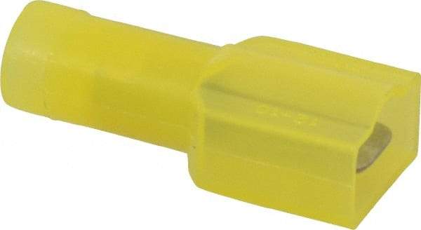 Thomas & Betts - 12 to 10 AWG, Nylon, Fully Insulated, Male Wire Disconnect - 1/4 Inch Wide Tab, Yellow, CSA Certified, RoHS Compliant, UL 94 V-0, UL File E66716, UL Listed - All Tool & Supply