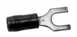 Thomas & Betts - #10 Stud, 22 to 16 AWG Compatible, Partially Insulated, Crimp Connection, Locking Fork Terminal - All Tool & Supply