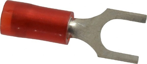 Thomas & Betts - #10 Stud, 22 to 16 AWG Compatible, Partially Insulated, Crimp Connection, Standard Fork Terminal - All Tool & Supply