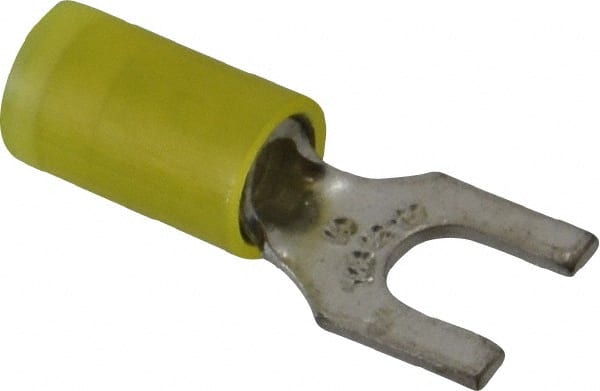 Thomas & Betts - #10 Stud, 12 to 10 AWG Compatible, Partially Insulated, Crimp Connection, Standard Fork Terminal - All Tool & Supply