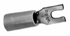 Thomas & Betts - #8 Stud, 22 to 16 AWG Compatible, Partially Insulated, Crimp Connection, Locking Fork Terminal - All Tool & Supply