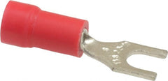 Thomas & Betts - #6 Stud, 22 to 16 AWG Compatible, Partially Insulated, Crimp Connection, Standard Fork Terminal - All Tool & Supply