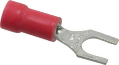 Thomas & Betts - #10 Stud, 22 to 16 AWG Compatible, Partially Insulated, Crimp Connection, Standard Fork Terminal - All Tool & Supply