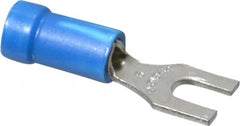 Thomas & Betts - #6 Stud, 18 to 14 AWG Compatible, Partially Insulated, Crimp Connection, Standard Fork Terminal - All Tool & Supply