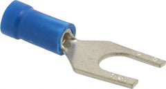 Thomas & Betts - 1/4" Stud, 18 to 14 AWG Compatible, Partially Insulated, Crimp Connection, Standard Fork Terminal - All Tool & Supply