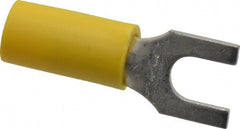 Thomas & Betts - #10 Stud, 12 to 10 AWG Compatible, Partially Insulated, Crimp Connection, Standard Fork Terminal - All Tool & Supply