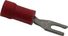 Thomas & Betts - #6 Stud, 22 to 16 AWG Compatible, Partially Insulated, Crimp Connection, Locking Fork Terminal - All Tool & Supply