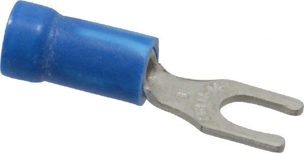 Thomas & Betts - #8 Stud, 18 to 14 AWG Compatible, Partially Insulated, Crimp Connection, Locking Fork Terminal - All Tool & Supply