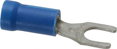 Thomas & Betts - #10 Stud, 18 to 14 AWG Compatible, Partially Insulated, Crimp Connection, Locking Fork Terminal - All Tool & Supply