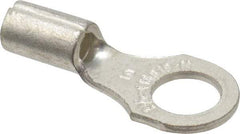 Thomas & Betts - 18-14 AWG Noninsulated Crimp Connection D Shaped Ring Terminal - #10 Stud, 3/4" OAL x 0.31" Wide, Tin Plated Copper Contact - All Tool & Supply