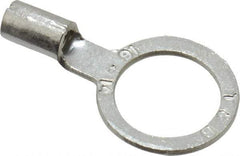 Thomas & Betts - 18-14 AWG Noninsulated Crimp Connection D Shaped Ring Terminal - 3/8" Stud, 0.96" OAL x 0.54" Wide, Tin Plated Copper Contact - All Tool & Supply