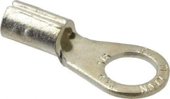 Thomas & Betts - 8 AWG Noninsulated Crimp Connection Circular Ring Terminal - 3/8" Stud, 1.32" OAL x 0.59" Wide, Tin Plated Copper Contact - All Tool & Supply