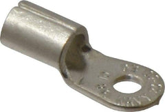 Thomas & Betts - 6 AWG Noninsulated Crimp Connection Circular Ring Terminal - #10 Stud, 1.13" OAL x 0.48" Wide, Tin Plated Copper Contact - All Tool & Supply