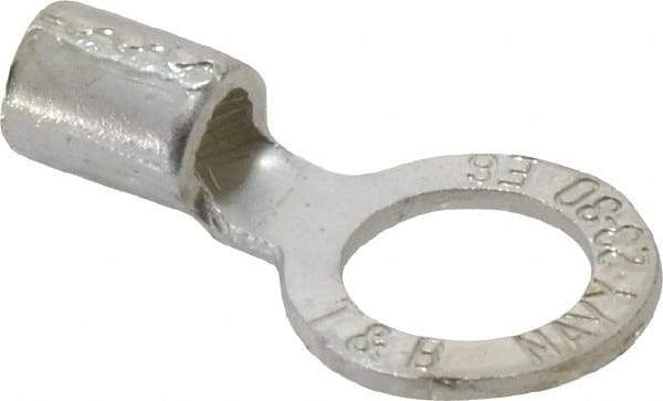 Thomas & Betts - 6 AWG Noninsulated Crimp Connection Circular Ring Terminal - 1/2" Stud, 1.49" OAL x 0.82" Wide, Tin Plated Copper Contact - All Tool & Supply