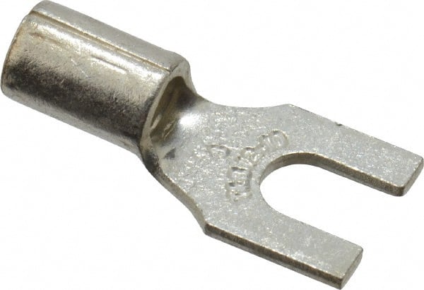 Thomas & Betts - #8 Stud, 12 to 10 AWG Compatible, Noninsulated, Crimp Connection, Standard Fork Terminal - All Tool & Supply