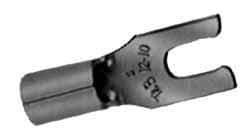 Thomas & Betts - #8 Stud, 12 to 10 AWG Compatible, Noninsulated, Crimp Connection, Locking Fork Terminal - All Tool & Supply