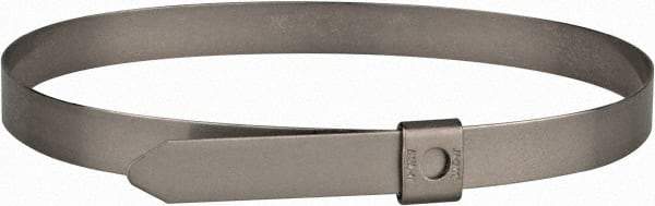 Thomas & Betts - 10" Long Natural (Color) Stainless Steel Standard Cable Tie - 200 Lb Tensile Strength, 0.38mm Thick, 4" Max Bundle Diam - All Tool & Supply