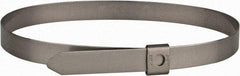 Thomas & Betts - 10" Long Natural (Color) Stainless Steel Standard Cable Tie - 200 Lb Tensile Strength, 0.38mm Thick, 4" Max Bundle Diam - All Tool & Supply