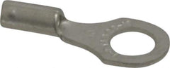 Thomas & Betts - 22-16 AWG Noninsulated Crimp Connection D Shaped Ring Terminal - #10 Stud, 3/4" OAL x 0.31" Wide, Tin Plated Copper Contact - All Tool & Supply