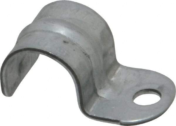 Thomas & Betts - 1/2" Pipe, Steel, Zinc Plated" Pipe or Conduit Strap - 1 Mounting Hole - All Tool & Supply