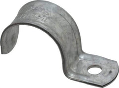 Thomas & Betts - 1-1/4" Pipe, Steel, Zinc Plated" Pipe or Conduit Strap - 1 Mounting Hole - All Tool & Supply