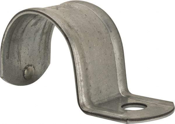 Thomas & Betts - 1-1/2" Pipe, Steel, Zinc Plated" Pipe or Conduit Strap - 1 Mounting Hole - All Tool & Supply