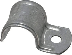 Thomas & Betts - 1/2" Pipe, Steel, Zinc Plated" Pipe or Conduit Strap - 1 Mounting Hole - All Tool & Supply