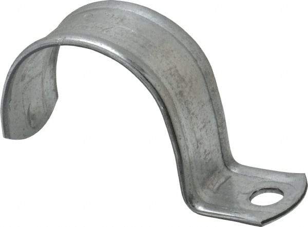 Thomas & Betts - 2" Pipe, Steel, Zinc Plated" Pipe or Conduit Strap - 1 Mounting Hole - All Tool & Supply