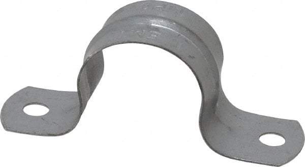 Thomas & Betts - 1 Pipe, Steel, Zinc Plated Pipe or Conduit Strap - 2 Mounting Holes - All Tool & Supply