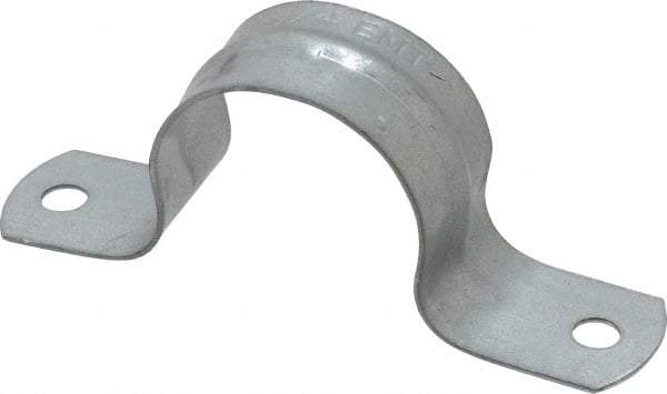 Thomas & Betts - 1-1/4 Pipe, Steel, Zinc Plated Pipe or Conduit Strap - 2 Mounting Holes - All Tool & Supply