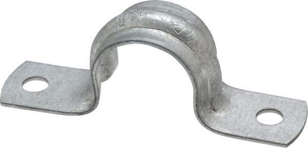 Thomas & Betts - 1/2 Pipe, Steel, Zinc Plated Pipe or Conduit Strap - 2 Mounting Holes - All Tool & Supply