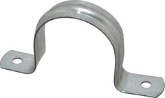 Thomas & Betts - 2 Pipe, Steel, Zinc Plated Pipe or Conduit Strap - 2 Mounting Holes - All Tool & Supply