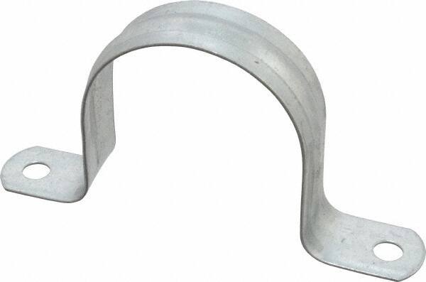 Thomas & Betts - 2-1/2 Pipe, Steel, Zinc Plated Pipe or Conduit Strap - 2 Mounting Holes - All Tool & Supply