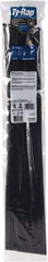 Thomas & Betts - 30" Long Black Nylon Standard Cable Tie - 120 Lb Tensile Strength, 1.52mm Thick, 228.6mm Max Bundle Diam - All Tool & Supply